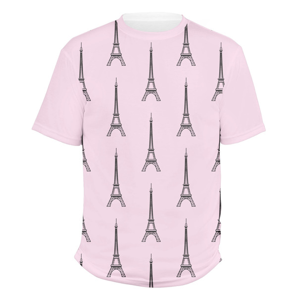 Custom Eiffel Tower Men's Crew T-Shirt - Large