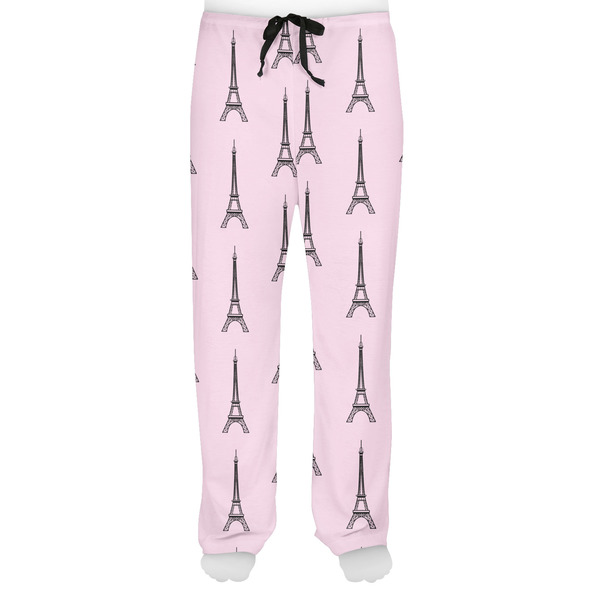 Eiffel Tower Men's Pjs Front - on model