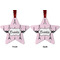 Eiffel Tower Metal Star Ornament - Front and Back