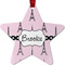 Eiffel Tower Metal Star Ornament - Double Sided w/ Name or Text