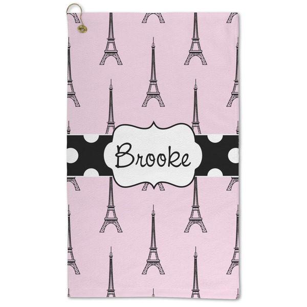 Custom Eiffel Tower Microfiber Golf Towel (Personalized)