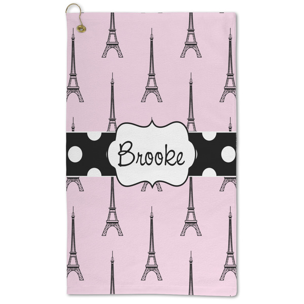 Custom Eiffel Tower Microfiber Golf Towel - Large (Personalized)