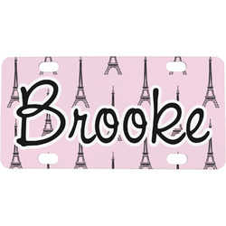 Eiffel Tower Mini / Bicycle License Plate (4 Holes) (Personalized)