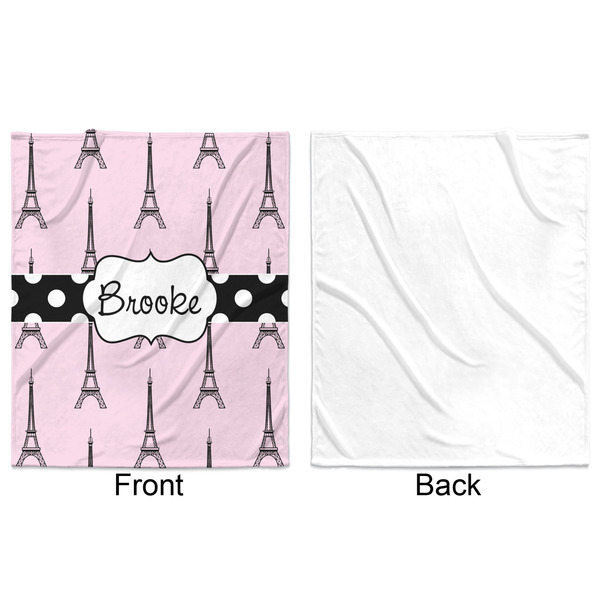 Eiffel Tower Minky Blanket - 50"x60" - Single Sided - Front & Back