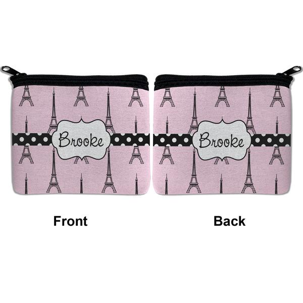 Eiffel Tower Neoprene Coin Purse - Front & Back (APPROVAL)