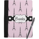 Eiffel Tower Notebook Padfolio - Large w/ Name or Text