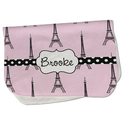 Eiffel Tower Burp Cloth - Fleece w/ Name or Text