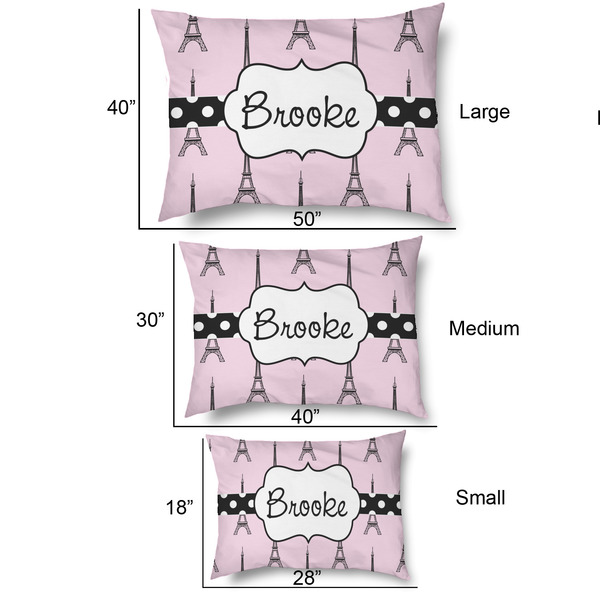 Eiffel Tower Outdoor Dog Beds - SIZE CHART