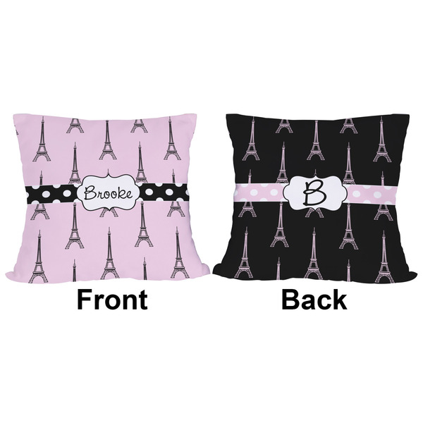 Eiffel Tower Outdoor Pillow - 16x16
