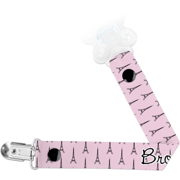 Custom Eiffel Tower Pacifier Clip (Personalized)