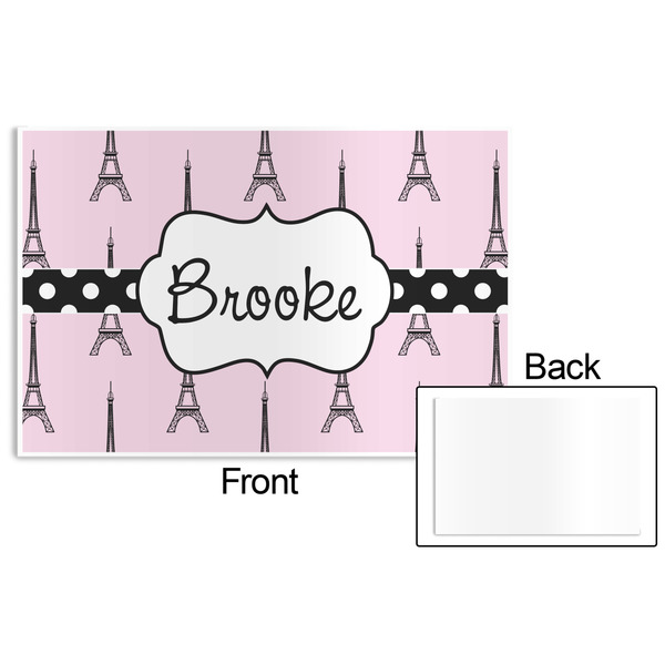 Eiffel Tower Disposable Paper Placemat - Front & Back