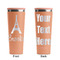Eiffel Tower Peach RTIC Everyday Tumbler - 28 oz. - Front and Back