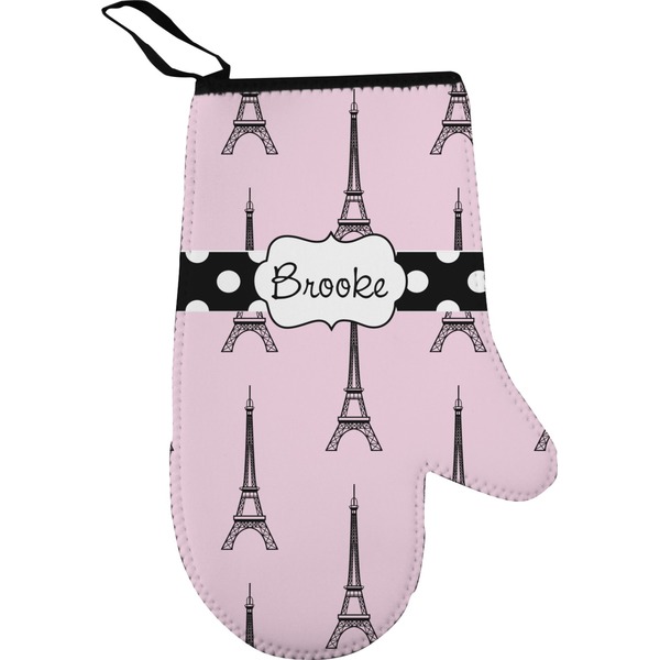 Custom Eiffel Tower Right Oven Mitt (Personalized)