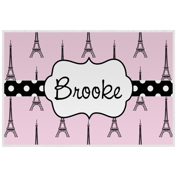 Custom Eiffel Tower Laminated Placemat w/ Name or Text
