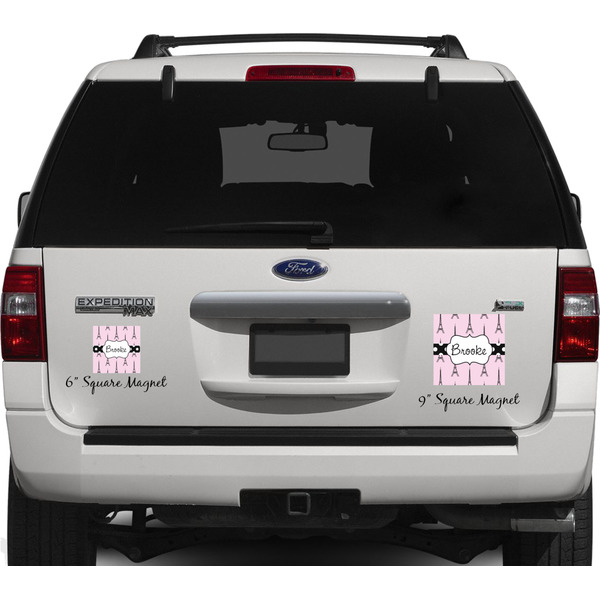 Eiffel Tower Personalized Square Car Magnets on Ford Explorer