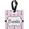 Eiffel Tower Plastic Luggage Tag - Square w/ Name or Text