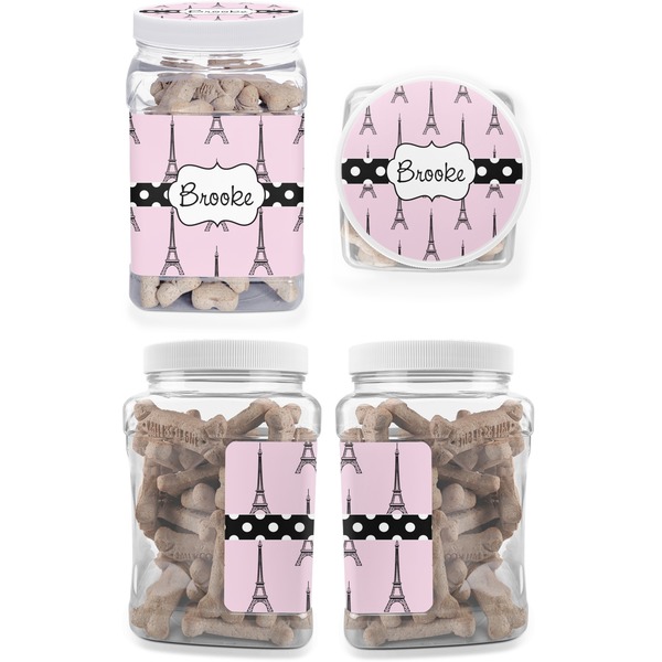 Eiffel Tower Pet Treat Jar - Multiple Angles