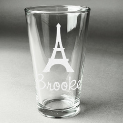 Eiffel Tower Pint Glass - Engraved (Personalized)