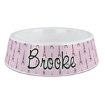 Eiffel Tower Plastic Dog Bowl - Large (Personalized)