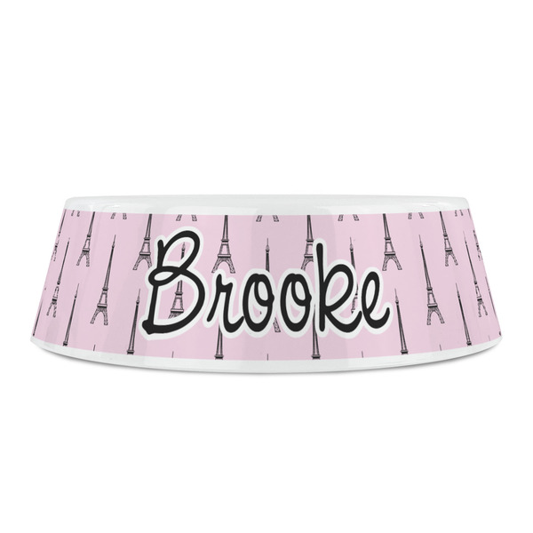 Eiffel Tower Plastic Pet Bowls - Small - FRONT