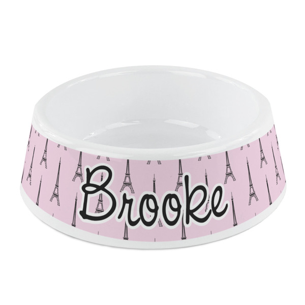 Custom Eiffel Tower Plastic Dog Bowl - Small (Personalized)