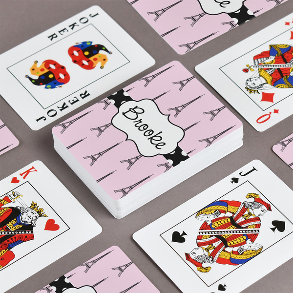 Eiffel Tower Playing Cards - Front & Back View