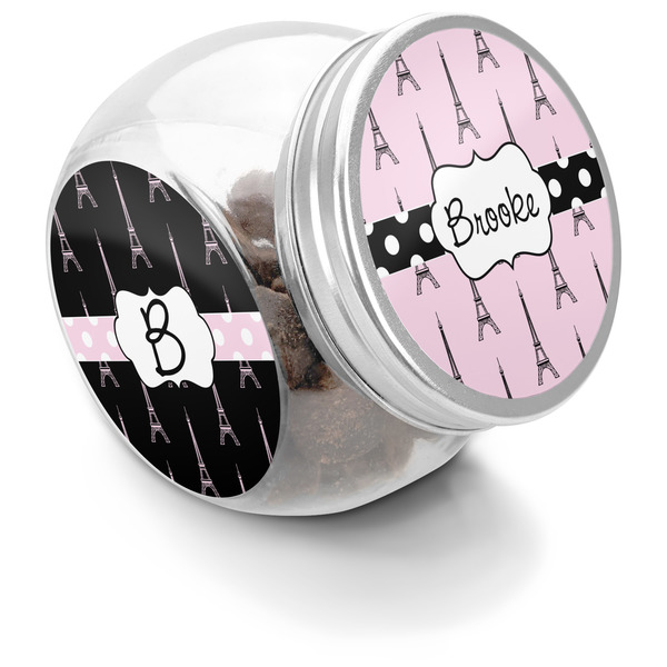 Custom Eiffel Tower Puppy Treat Jar (Personalized)