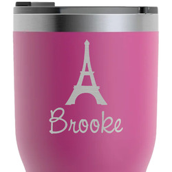 Eiffel Tower RTIC Tumbler - Magenta - Laser Engraved - Single-Sided (Personalized)
