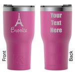 Eiffel Tower RTIC Tumbler - Magenta - Laser Engraved - Double-Sided (Personalized)