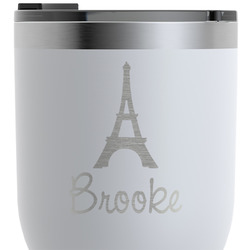 Eiffel Tower RTIC Tumbler - White - Engraved Front & Back (Personalized)