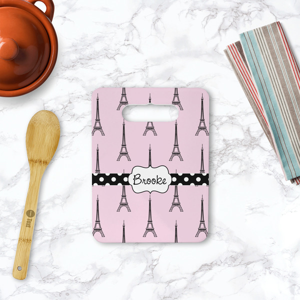 Eiffel Tower Rectangle Trivet with Handle - LIFESTYLE