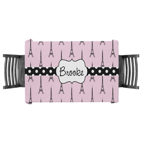 Custom Eiffel Tower Tablecloth - 58"x58" (Personalized)