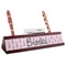 Eiffel Tower Red Mahogany Nameplates with Business Card Holder - Angle