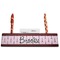 Eiffel Tower Red Mahogany Nameplates with Business Card Holder - Straight