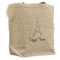 Eiffel Tower Reusable Cotton Grocery Bag - Front View