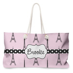Eiffel Tower Large Tote Bag with Rope Handles (Personalized)