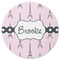 Eiffel Tower Round Rubber Backed Coaster (Personalized)