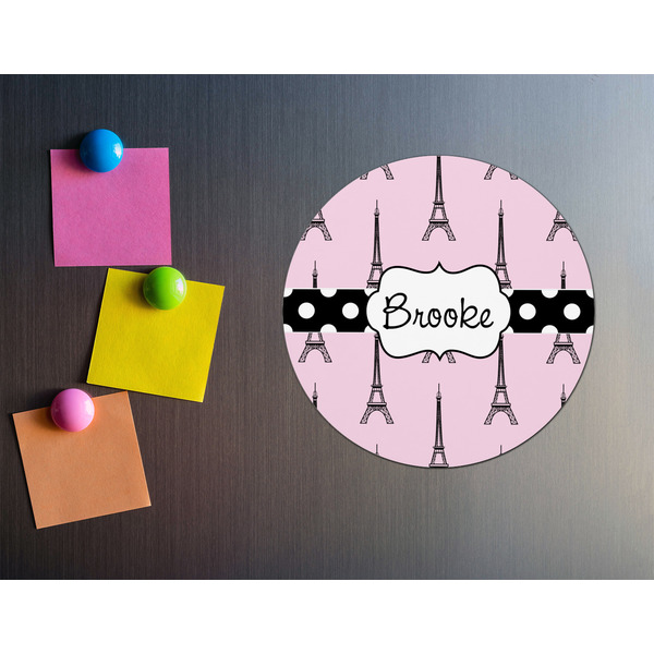 Eiffel Tower Round Fridge Magnet - LIFESTYLE