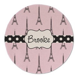 Eiffel Tower Round Linen Placemat (Personalized)