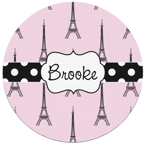Eiffel Tower Round Mousepad - APPROVAL