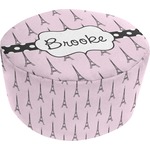 Eiffel Tower Round Pouf Ottoman (Personalized)