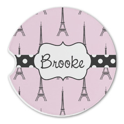 Eiffel Tower Sandstone Car Coaster - Single (Personalized)