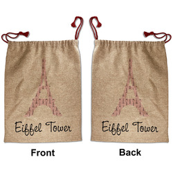 Eiffel Tower Santa Sack - Front & Back (Personalized)