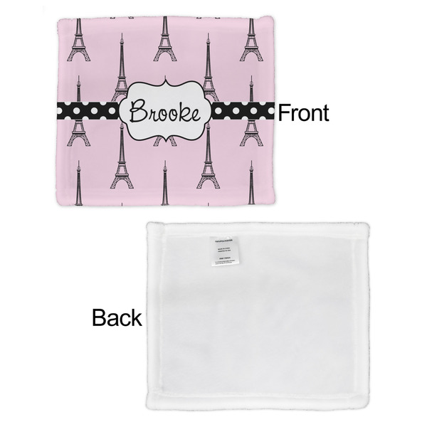 Eiffel Tower Security Blanket - Front & White Back View
