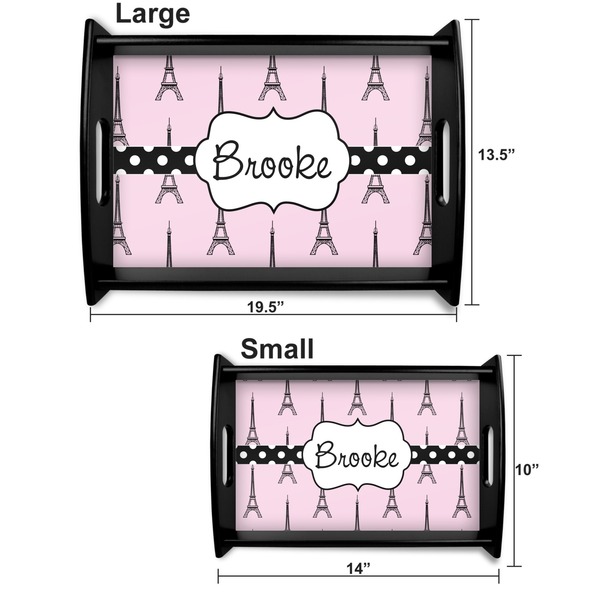 Eiffel Tower Serving Tray Black Sizes