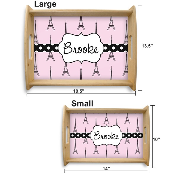 Eiffel Tower Serving Tray Wood Sizes