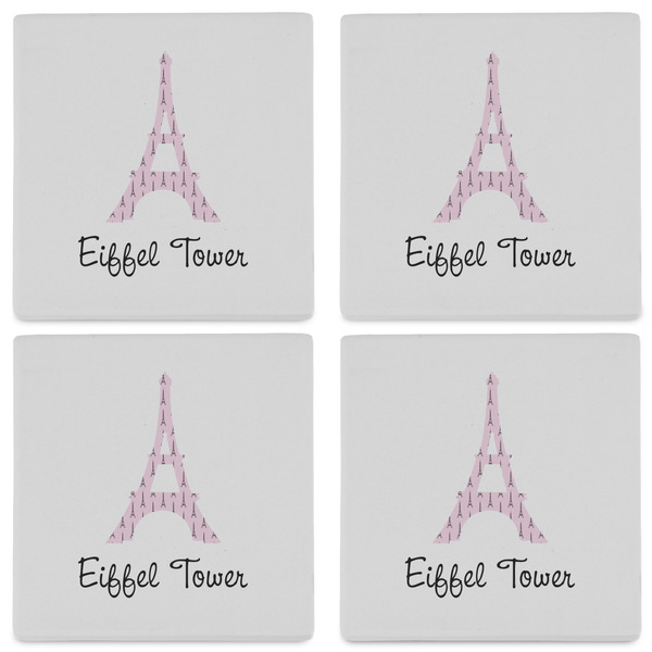 Eiffel Tower Set of 4 Sandstone Coasters - See All 4 View