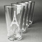 Eiffel Tower Set of Four Engraved Pint Glasses - Set View