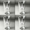 Eiffel Tower Set of Four Engraved Beer Glasses - Individual View