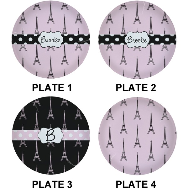 Eiffel Tower Set of Lunch / Dinner Plates (Approval)